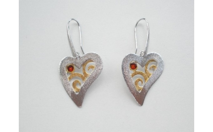 SK 396sm Handmade silver earrings 