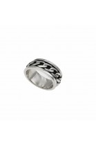 D 243 STERLING SILVER RING CHAIN