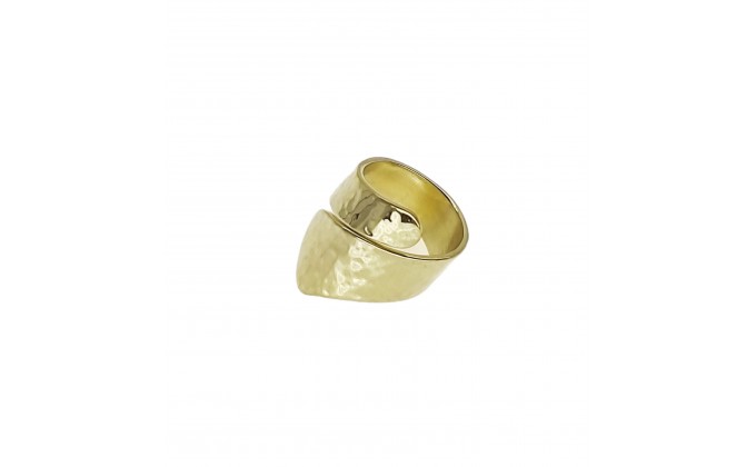 Handmade silver ring gold plated
