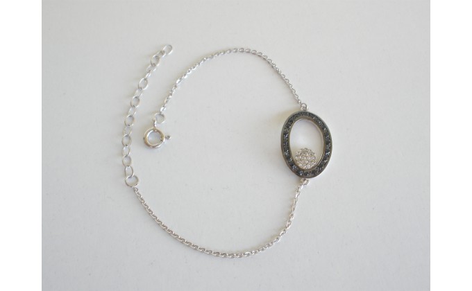 B 289 Silver jewel bracelet with zirgon