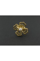 D 67 Handmade silver plated ring with Pearl. 
