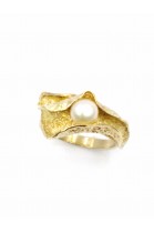 D 315 Handmade silver ring with pearl