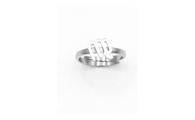 D 156 wedding ring made of 925 silver zodiac sign