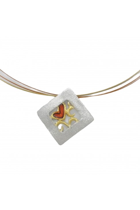 M 401sm Handmade pendants with enamel