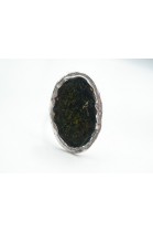 D 8sm Handmade silver ring with enamel